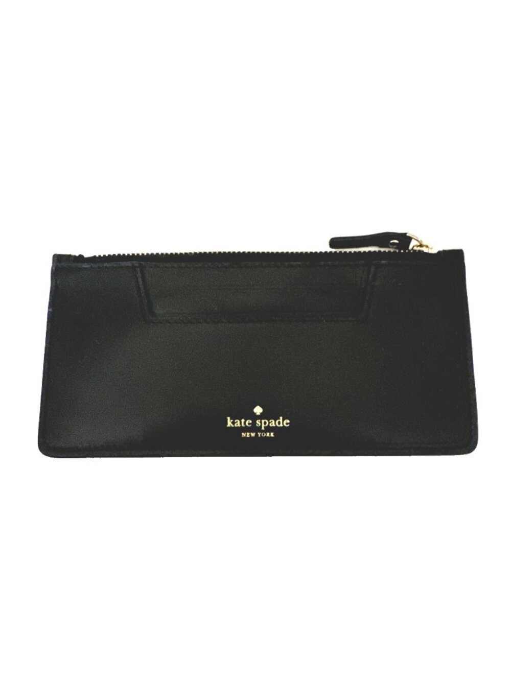 Kate Spade Black Leather Rectangular Zip Top Wallet